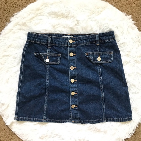 Zara Large Authentic Denim BY TRF Denim Mini Skirt - Picture 2 of 6